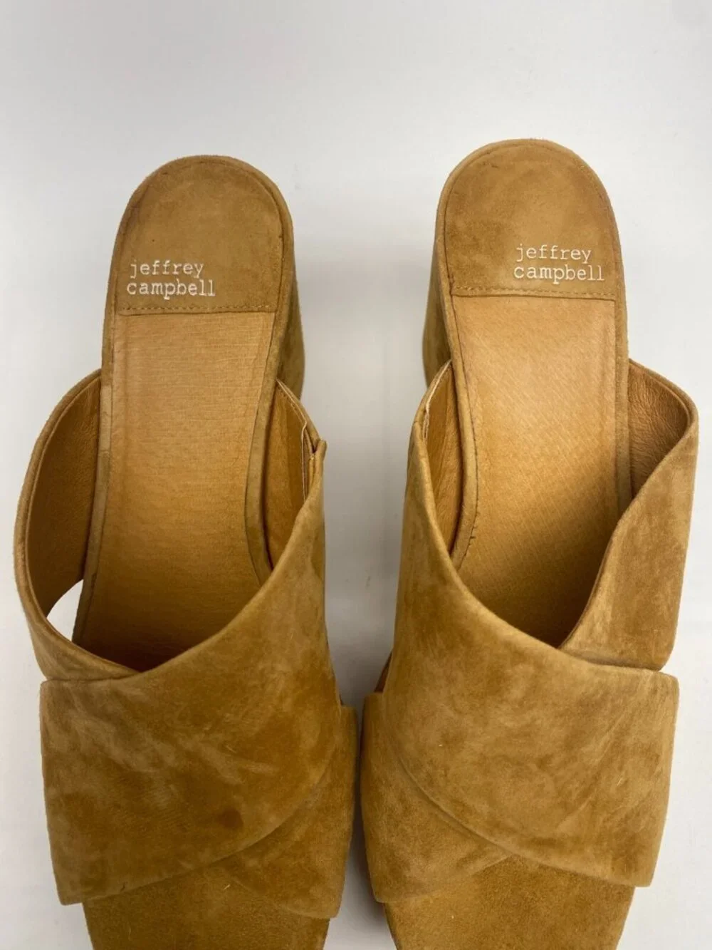 Jeffrey Campbell Womens Coerce Tan Platform Sandal Sz 8.5